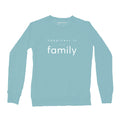 Women's Family Crew Sweatshirt, Teal-0