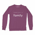 Women's Family Crew Sweatshirt, Plum-0
