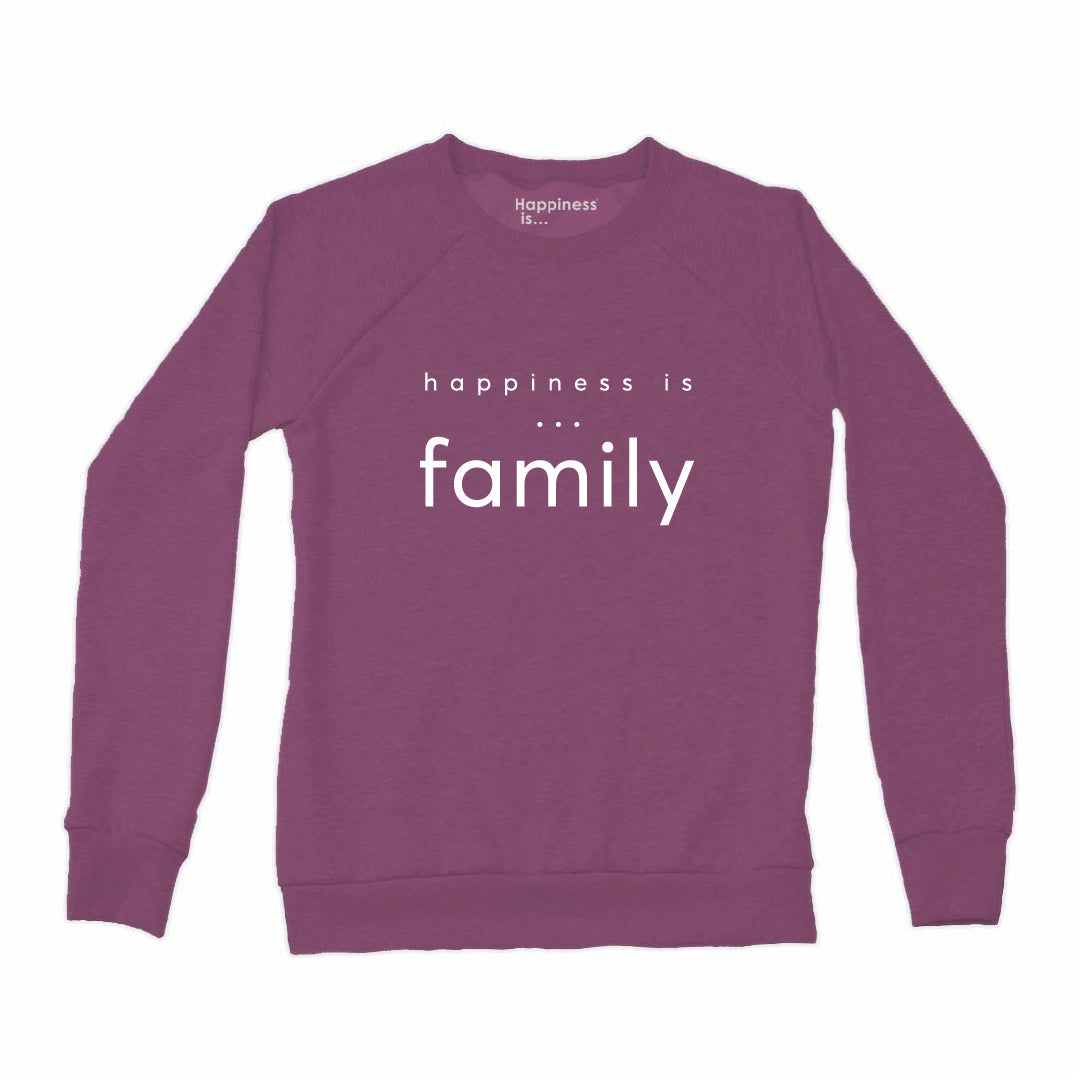 Women's Family Crew Sweatshirt, Plum-0