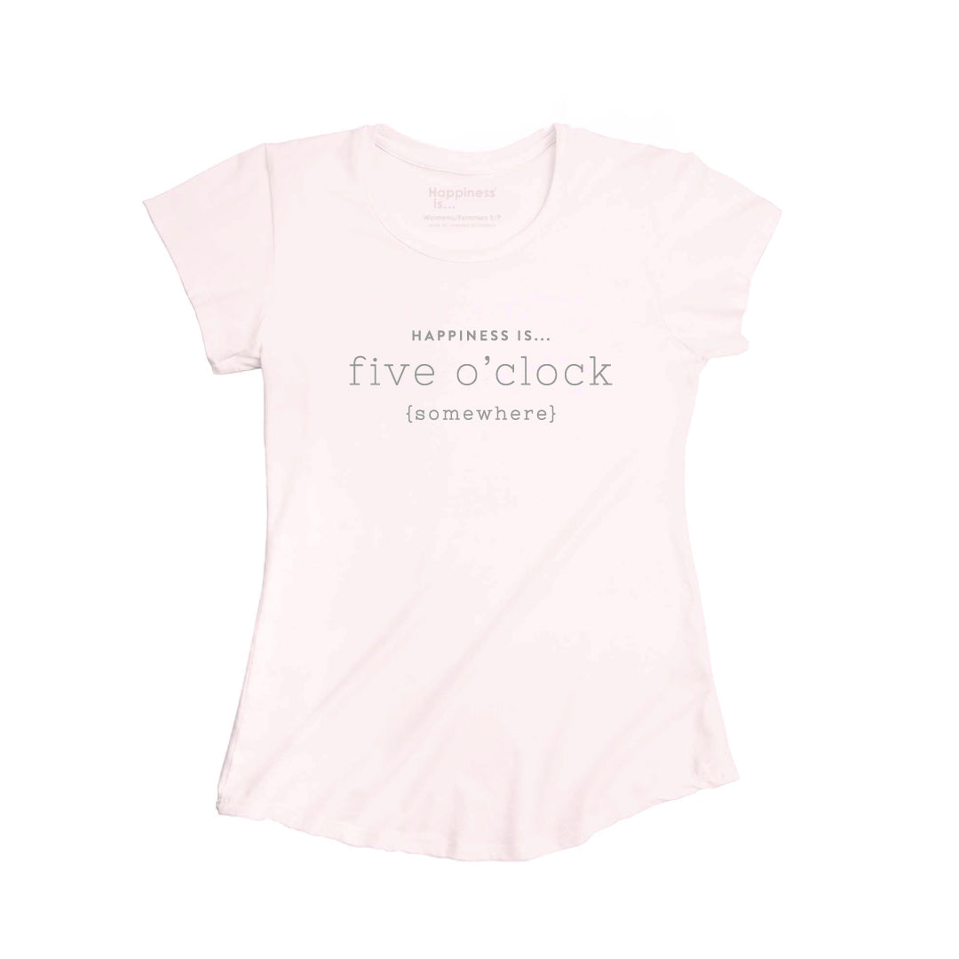 Women's Five O'Clock Bamboo T-Shirt, Ballet Pink-0