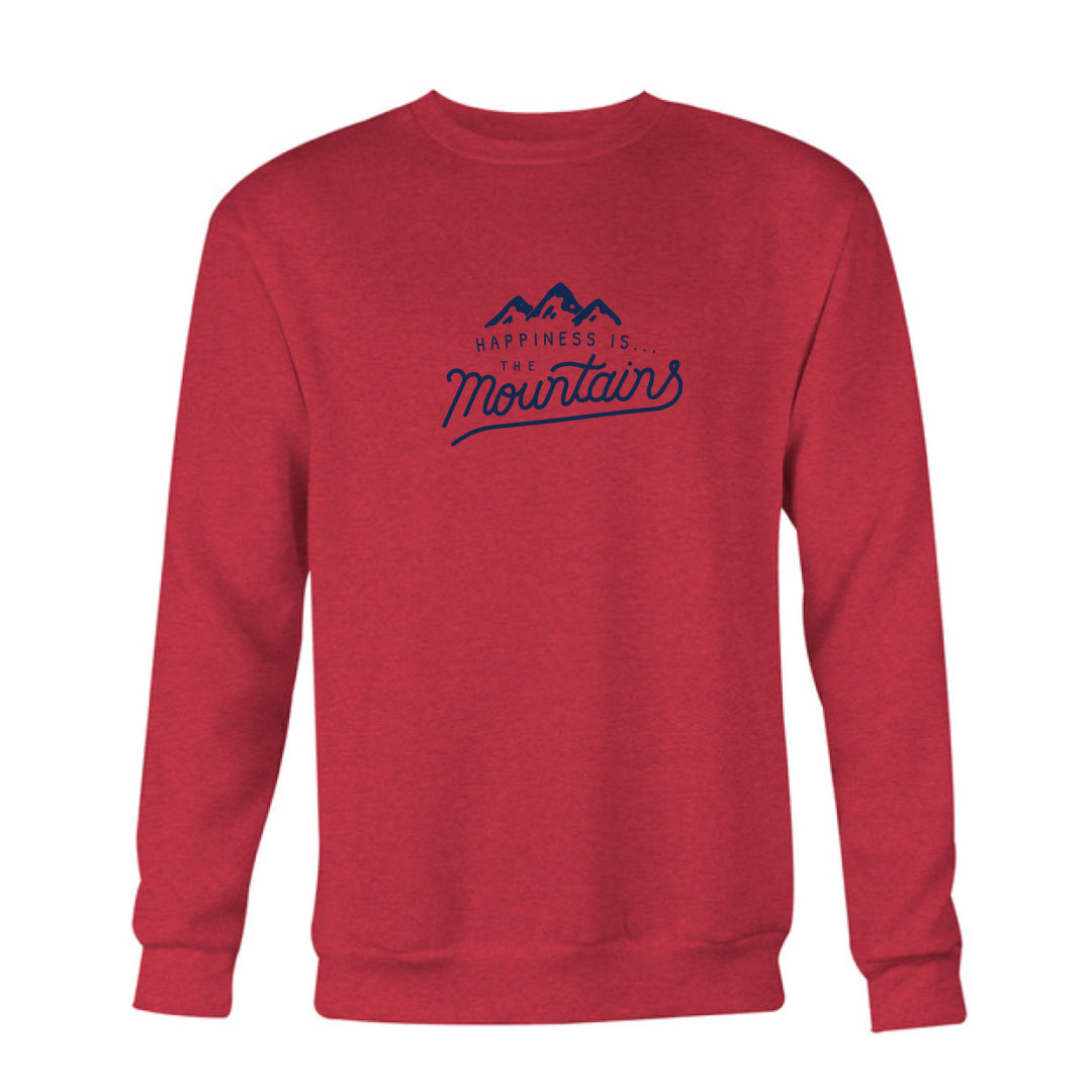 Men's Mountains Crew Sweatshirt, Chili-0