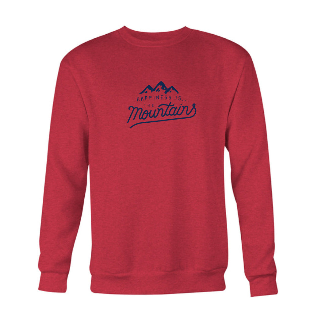 Men's Mountains Crew Sweatshirt, Chili-0