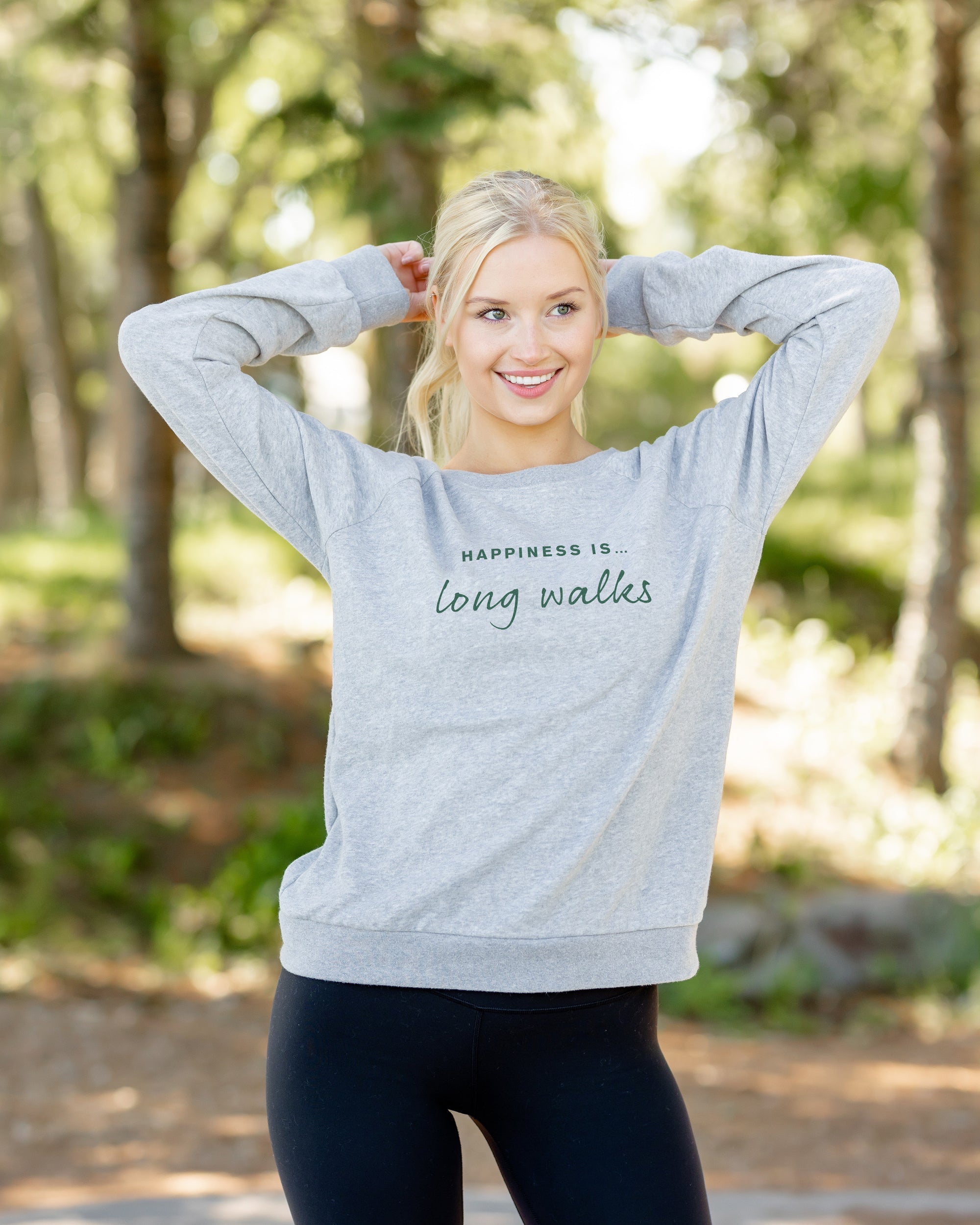 Women's Long Walks Crew Sweatshirt, Heather Grey