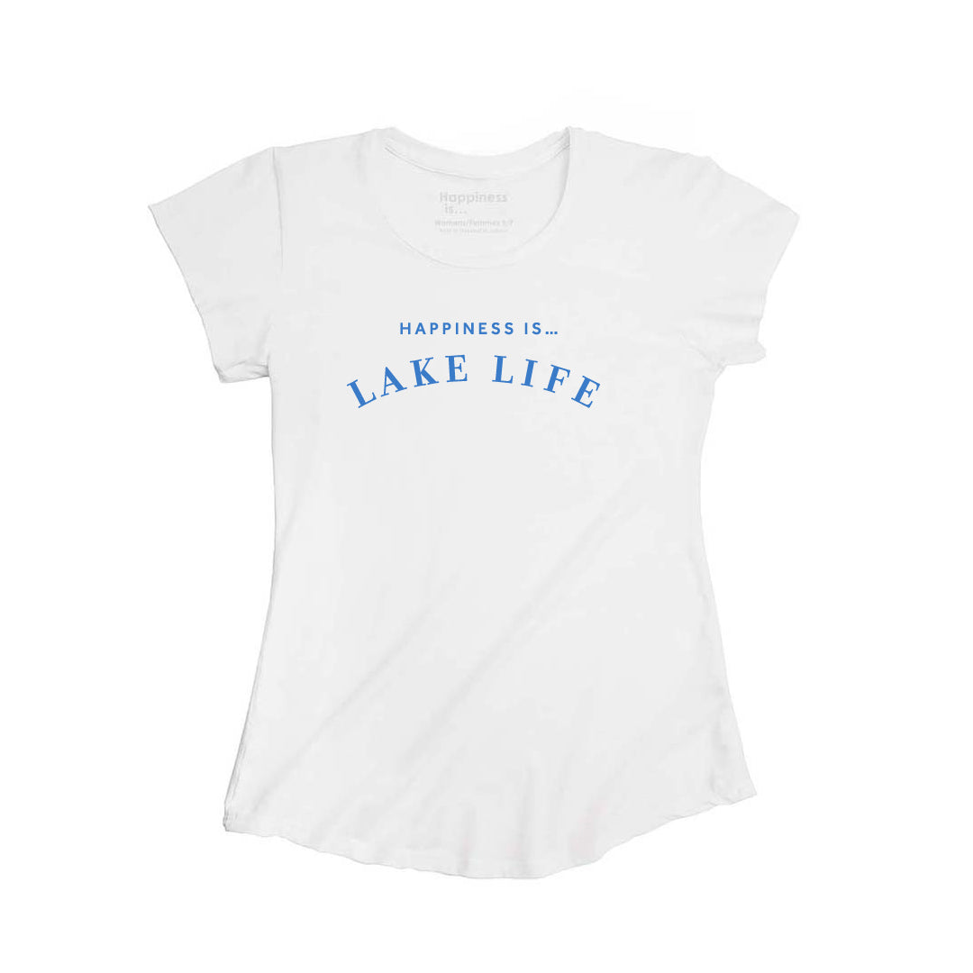 Women's Lake Life Bamboo T-Shirt, White-0