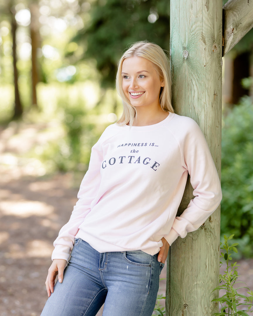 Women's Cottage Crew Sweatshirt, Ballet Pink-3
