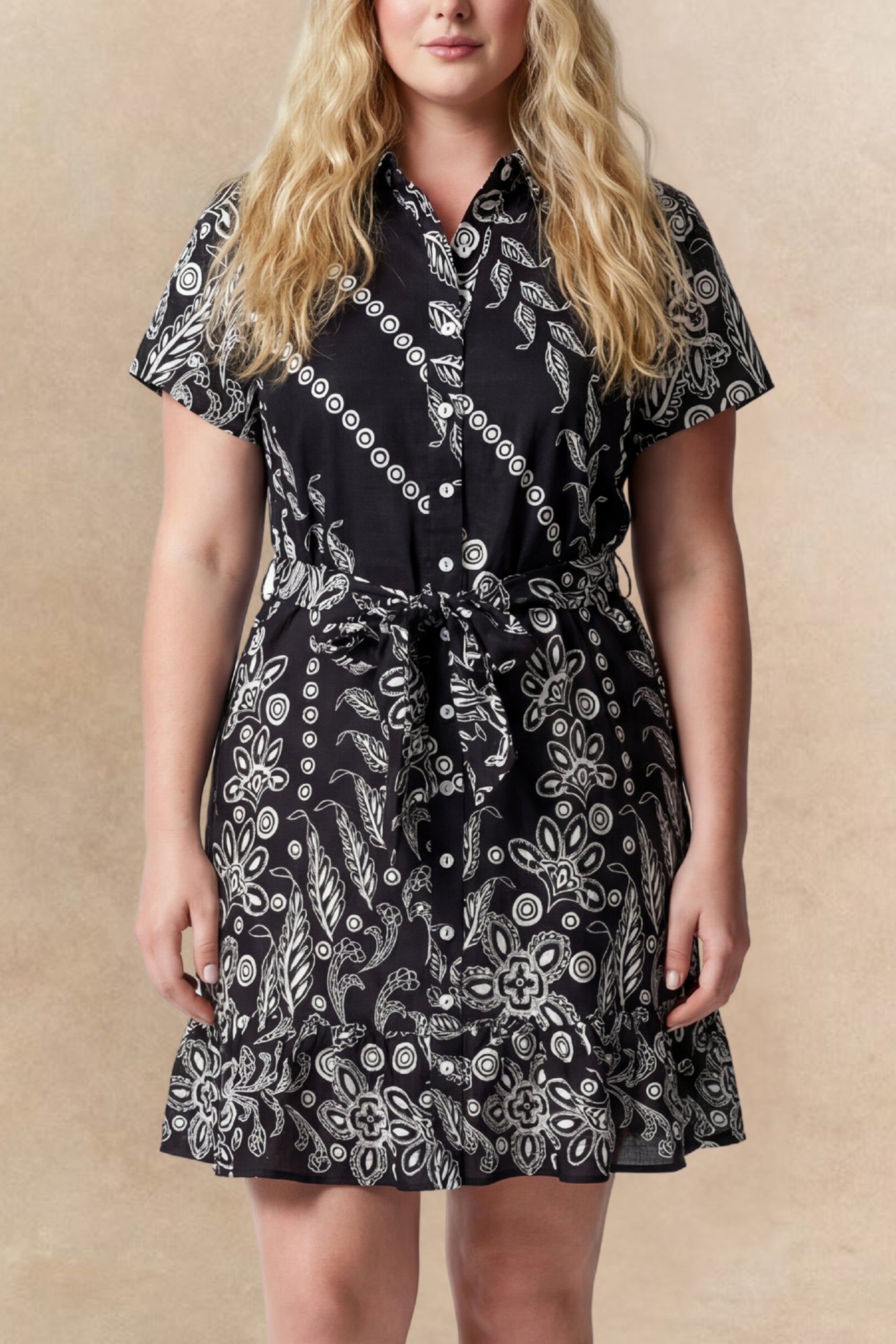 Margaux Short Shirt Dress Black