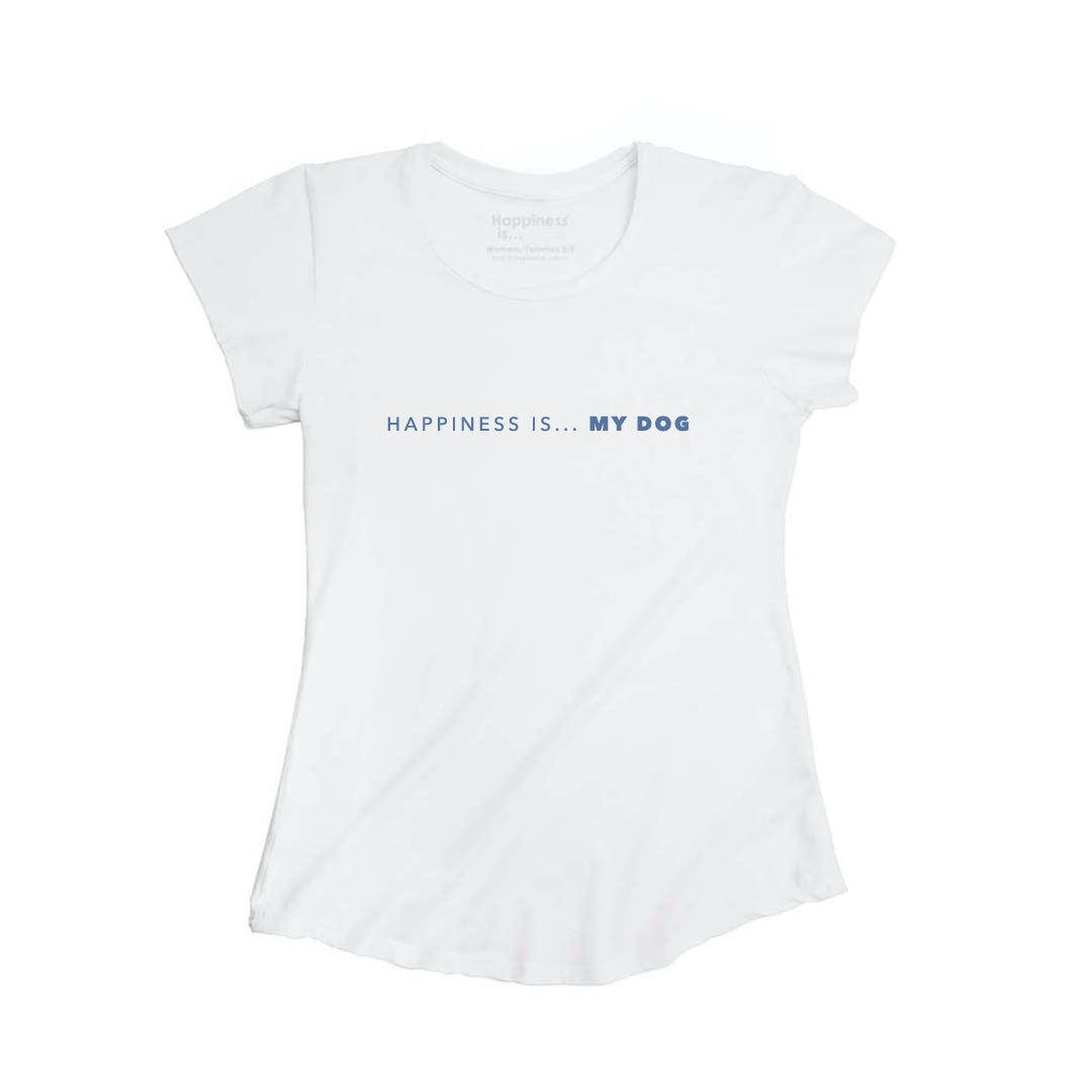 Women's My Dog Bamboo T-Shirt, White-0