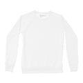 Women's Plain Crew Sweatshirt, White-0