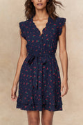 Natasha Cherry Print Short Dress