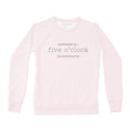 Women's Five O'Clock Crew Sweatshirt, Ballet Pink-0