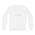 Women's Pickleball Crew Sweatshirt, White with pink-0