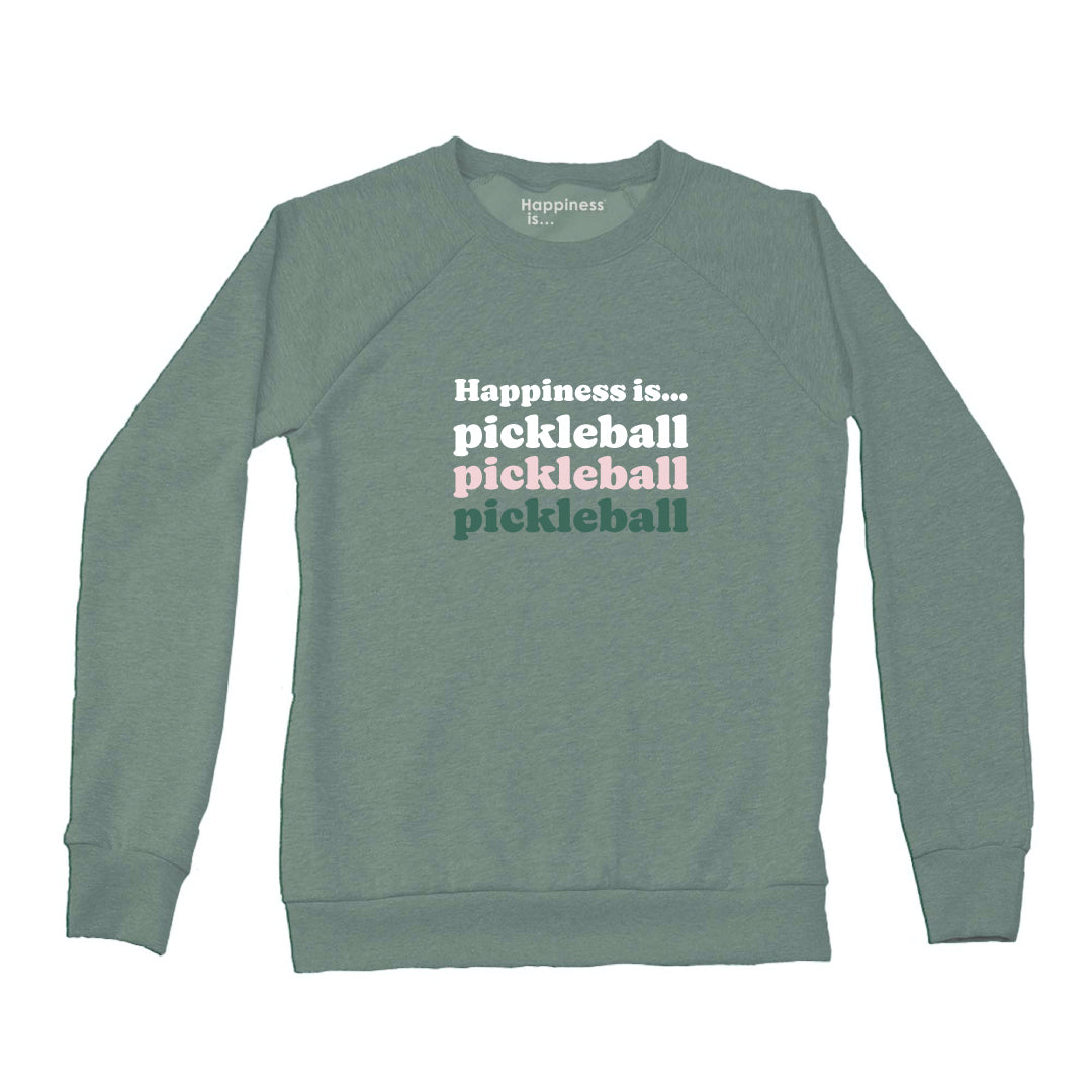Women's Pickleball Triple Crew Sweatshirt, Sage-0