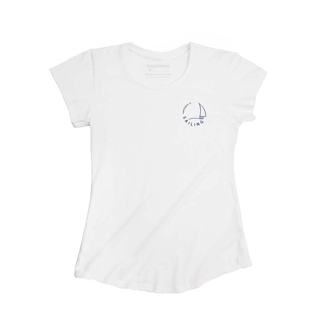 Women's Sailing Bamboo T-Shirt, White-0