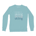 Women's Skiing Skiing Skiing Crew Sweatshirt, Teal-0