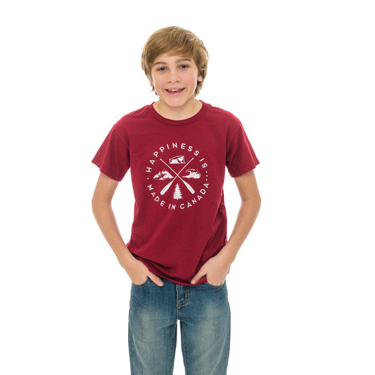 Youth Crest T-Shirt, Canada Red-1