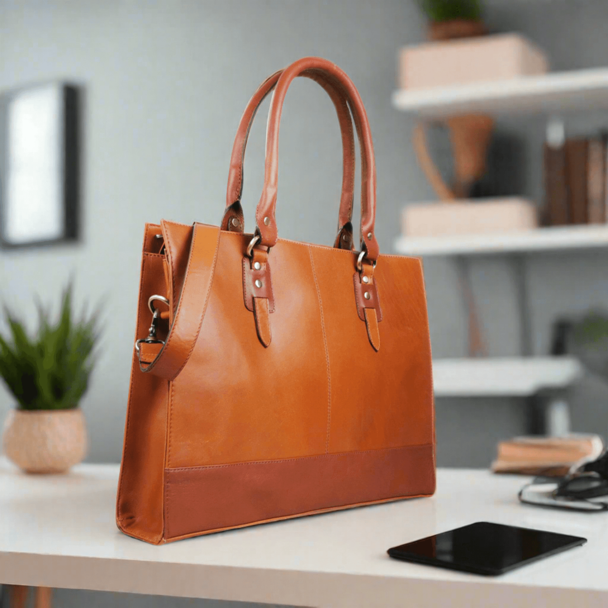 The Signature 17" Bag, Tan-3