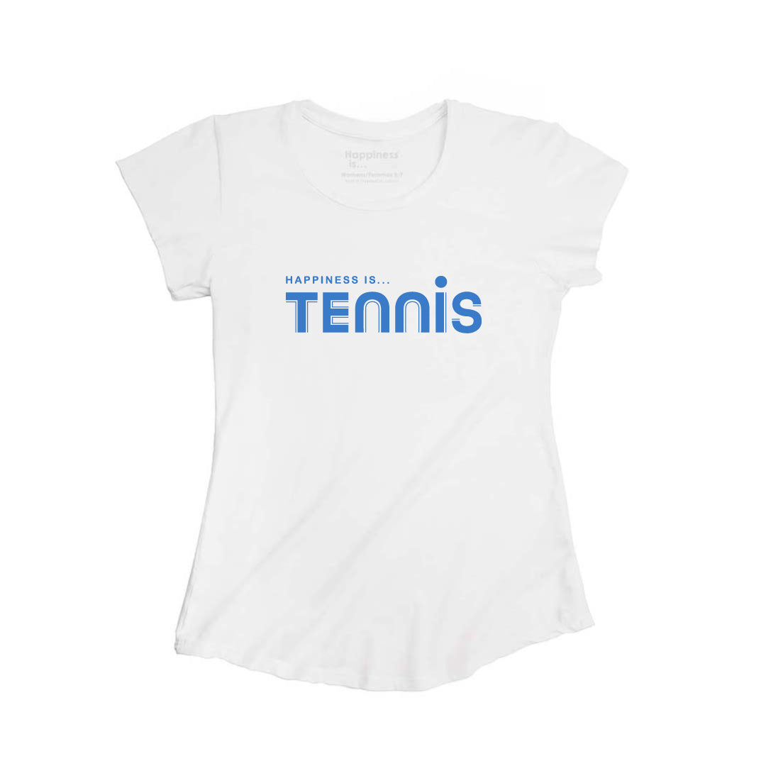 Women's Tennis Bamboo T-Shirt, White-0
