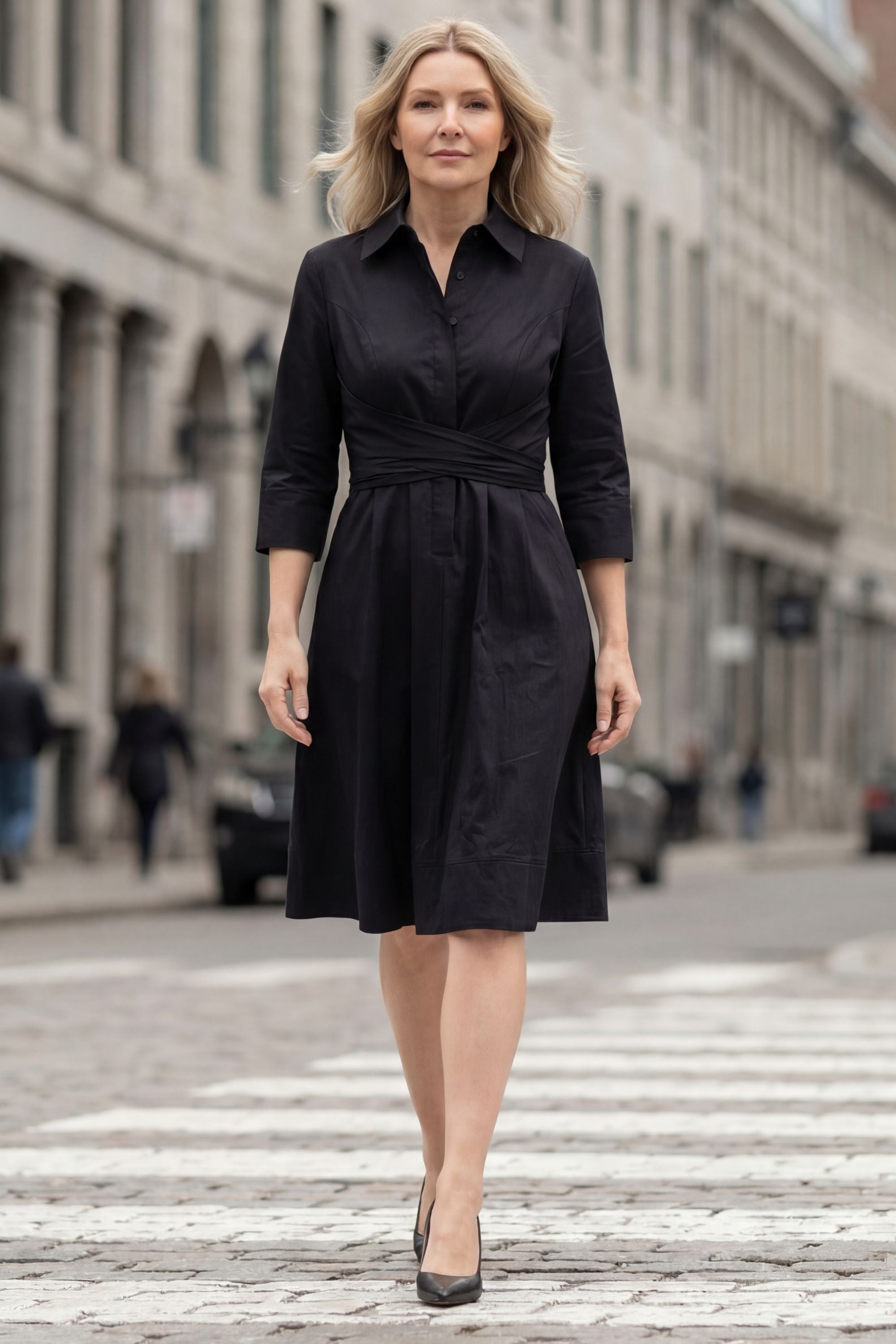 Tessa Twist Front Shirt Dress Fit & Flare
