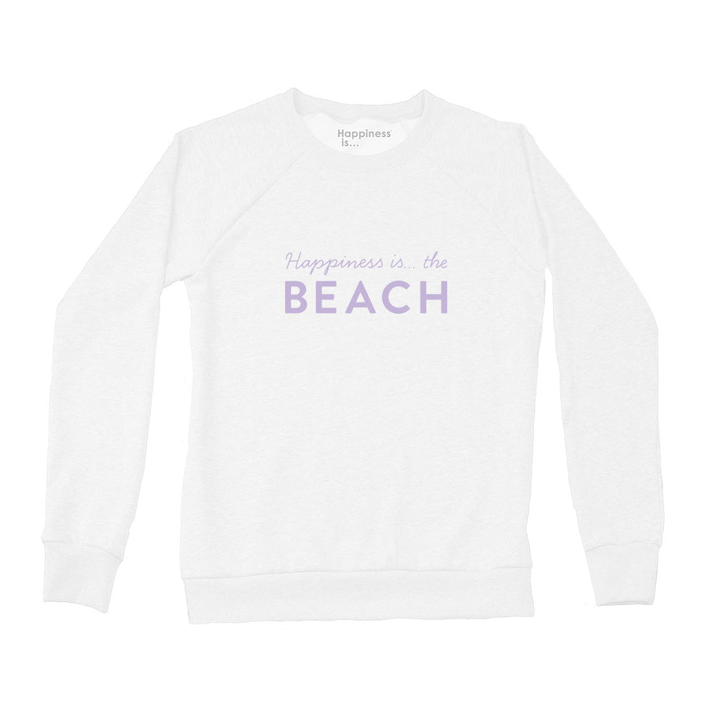 Women's Beach Bold Crew Sweatshirt, White-0
