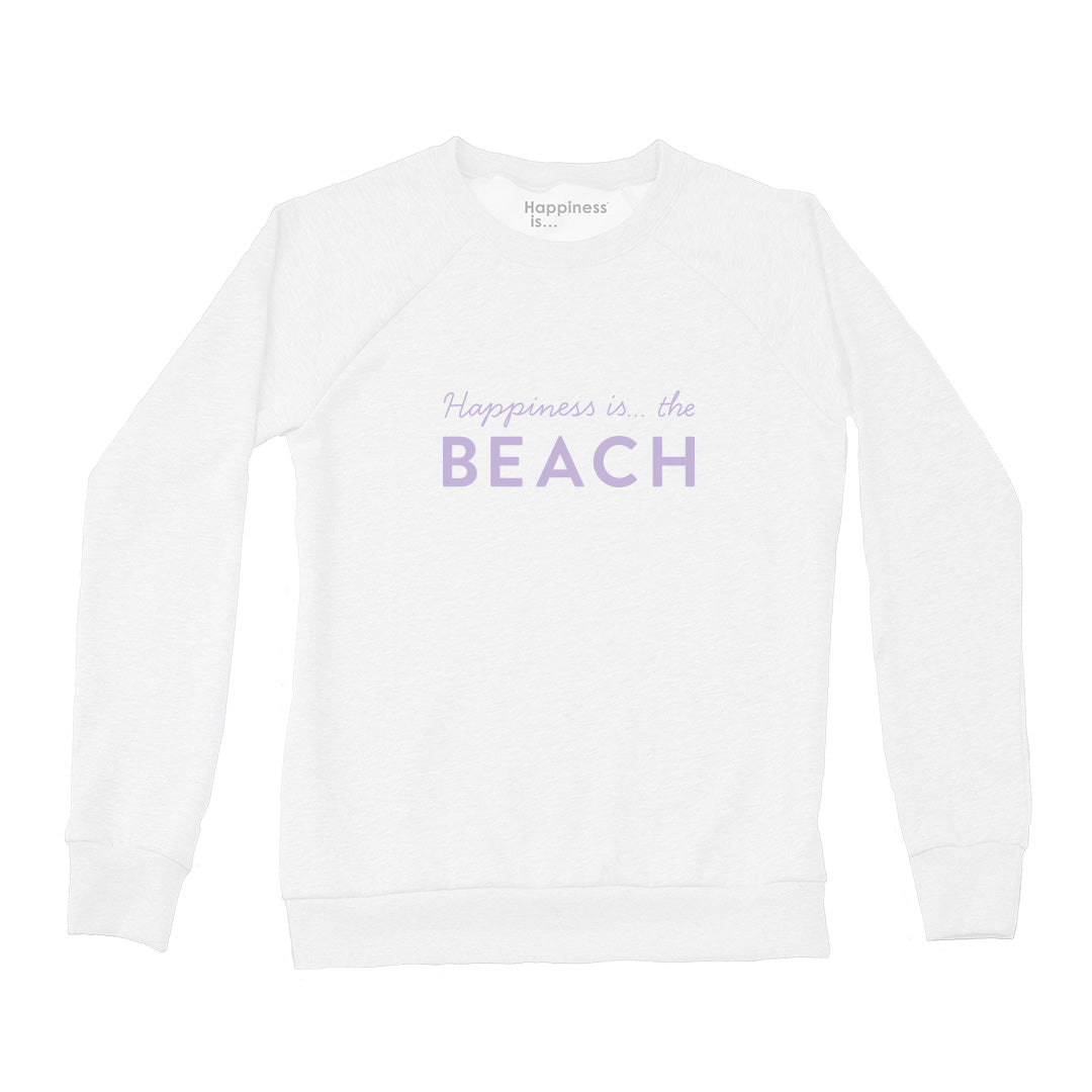 Women's Beach Bold Crew Sweatshirt, White-0