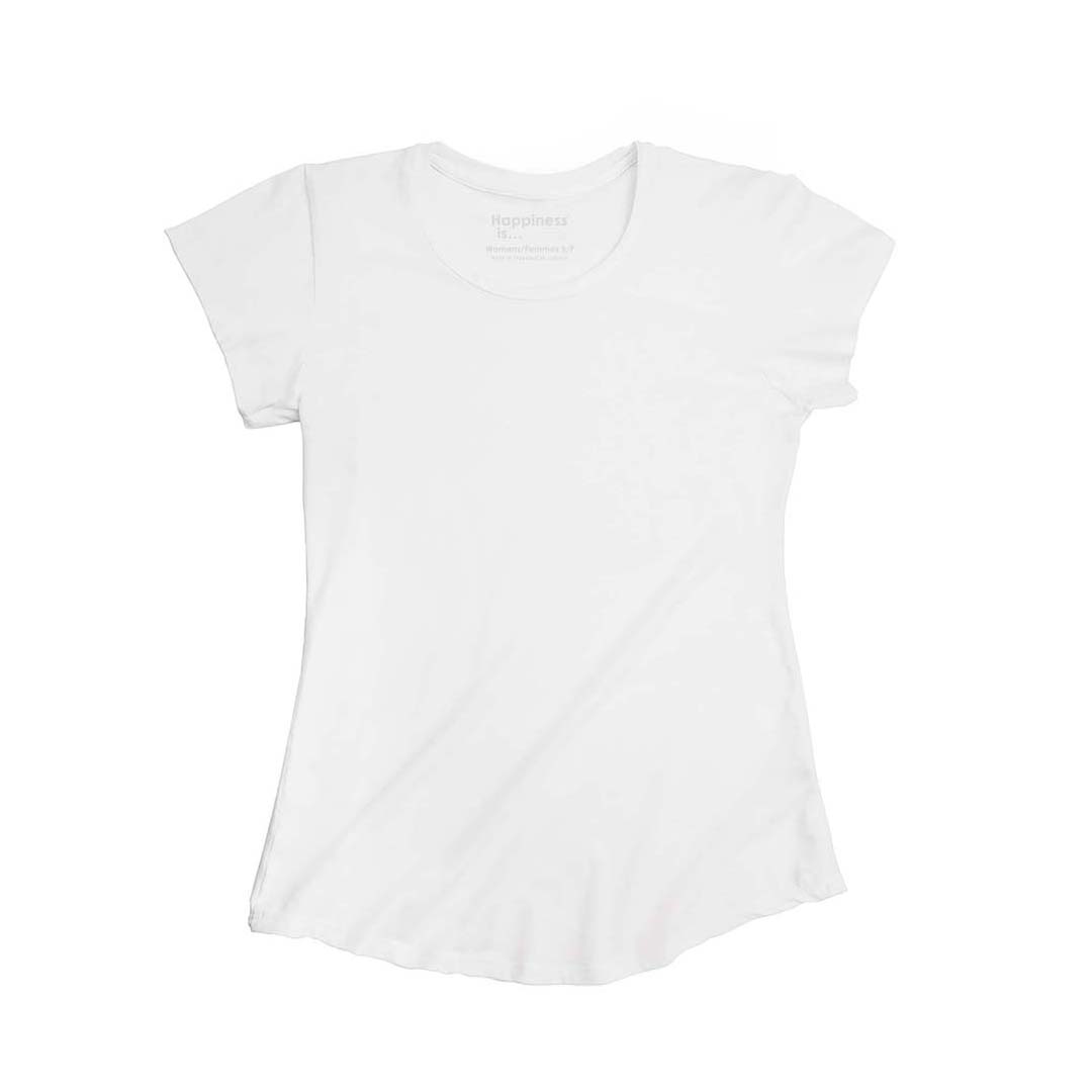 Women's Plain Bamboo T-Shirt, White-0