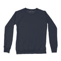 Women's Plain Crew Sweatshirt, True Navy-0