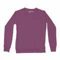 Women's Plain Crew Sweatshirt, Plum-0