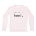 Women's Family Crew Sweatshirt, Ballet Pink-0