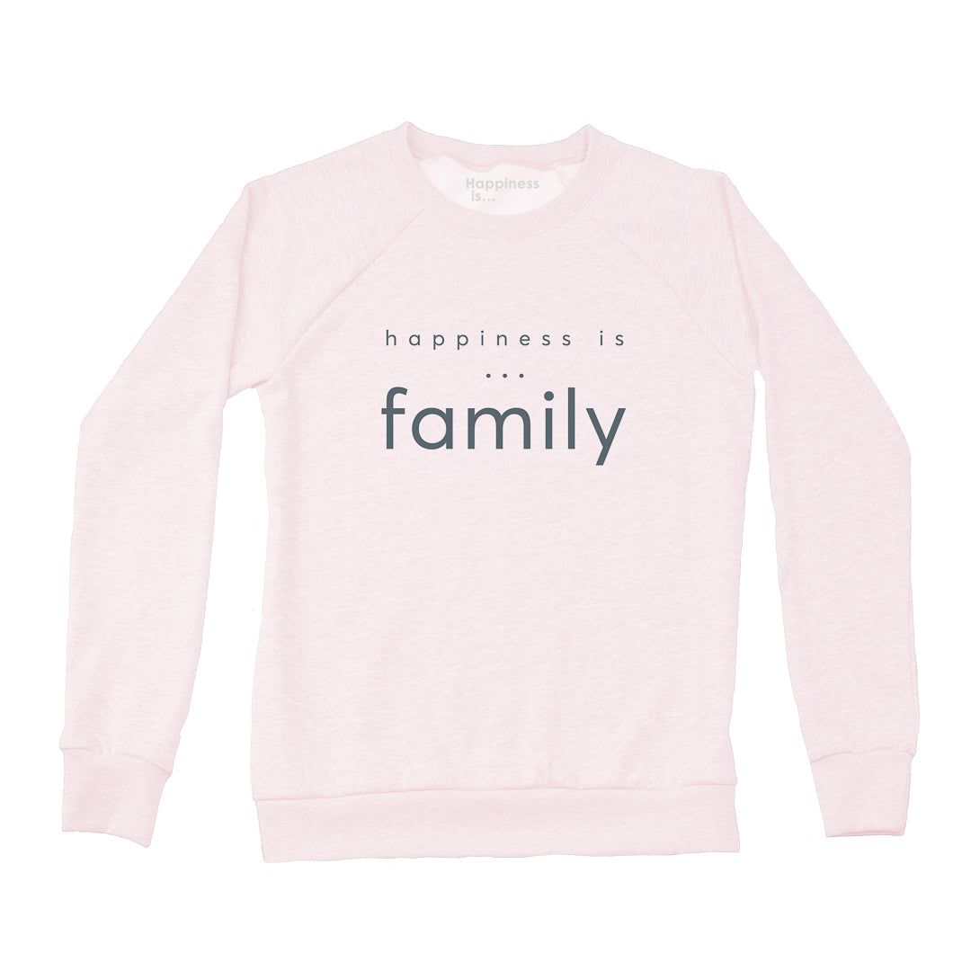 Women's Family Crew Sweatshirt, Ballet Pink-0