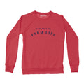 Women's Farm Crew Sweatshirt, Chili-0