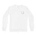 Women's Sailing Crew Sweatshirt Left Chest, White-0